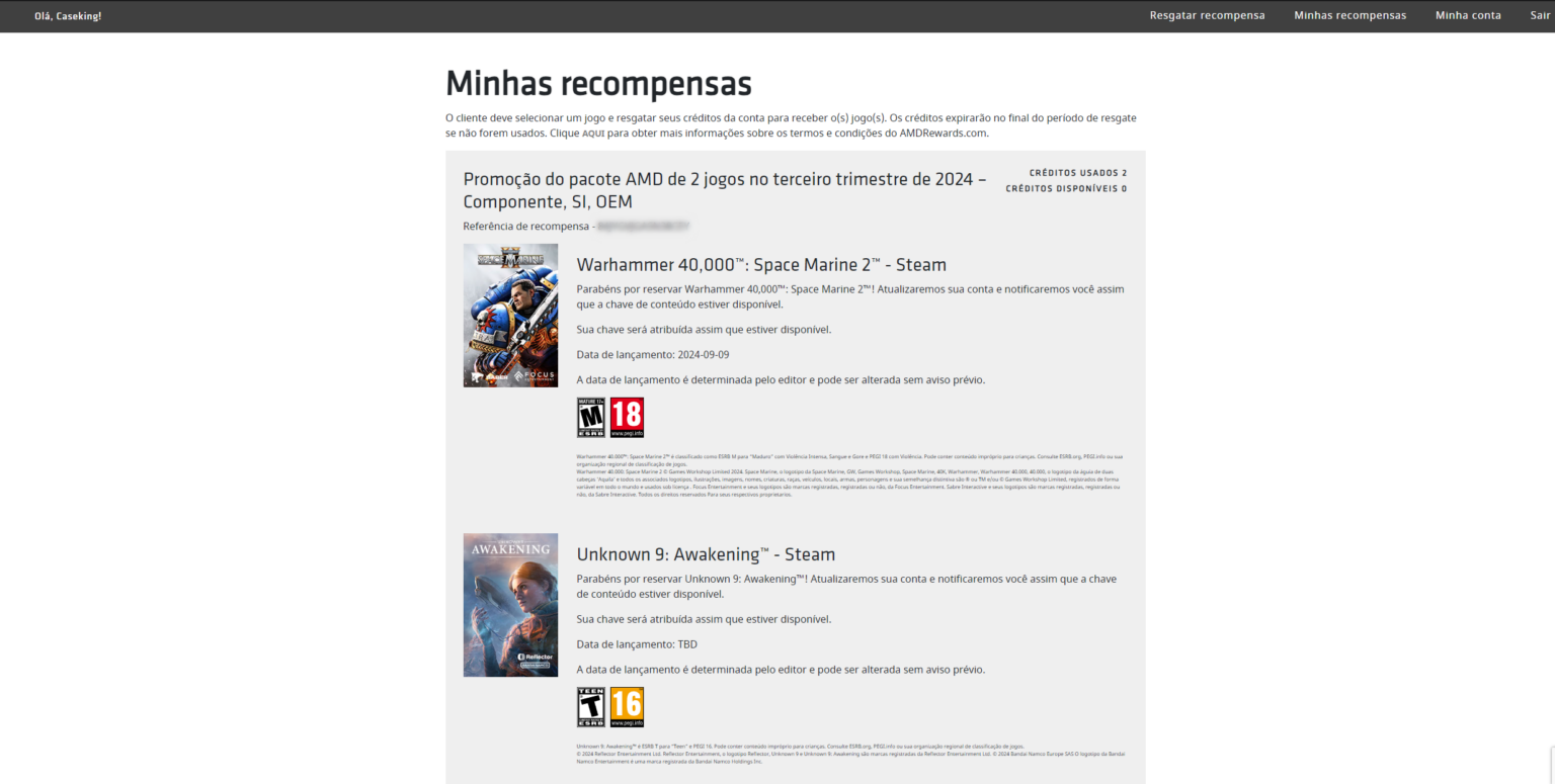 Como resgatar os códigos no AMD Rewards - Globaldata Blog