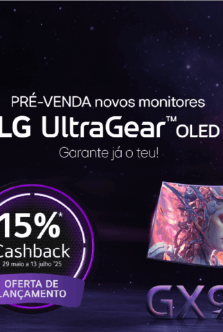Cashback em LG UltraGear OLED e UW!