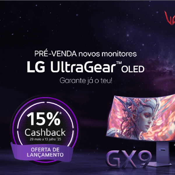 Cashback em LG UltraGear OLED e UW!