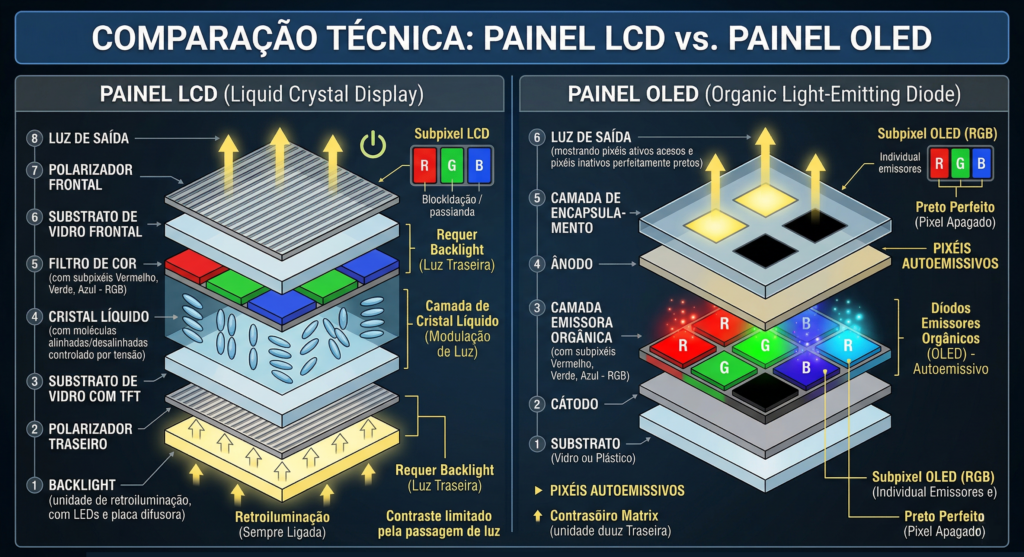 diagrama lcd vs oled