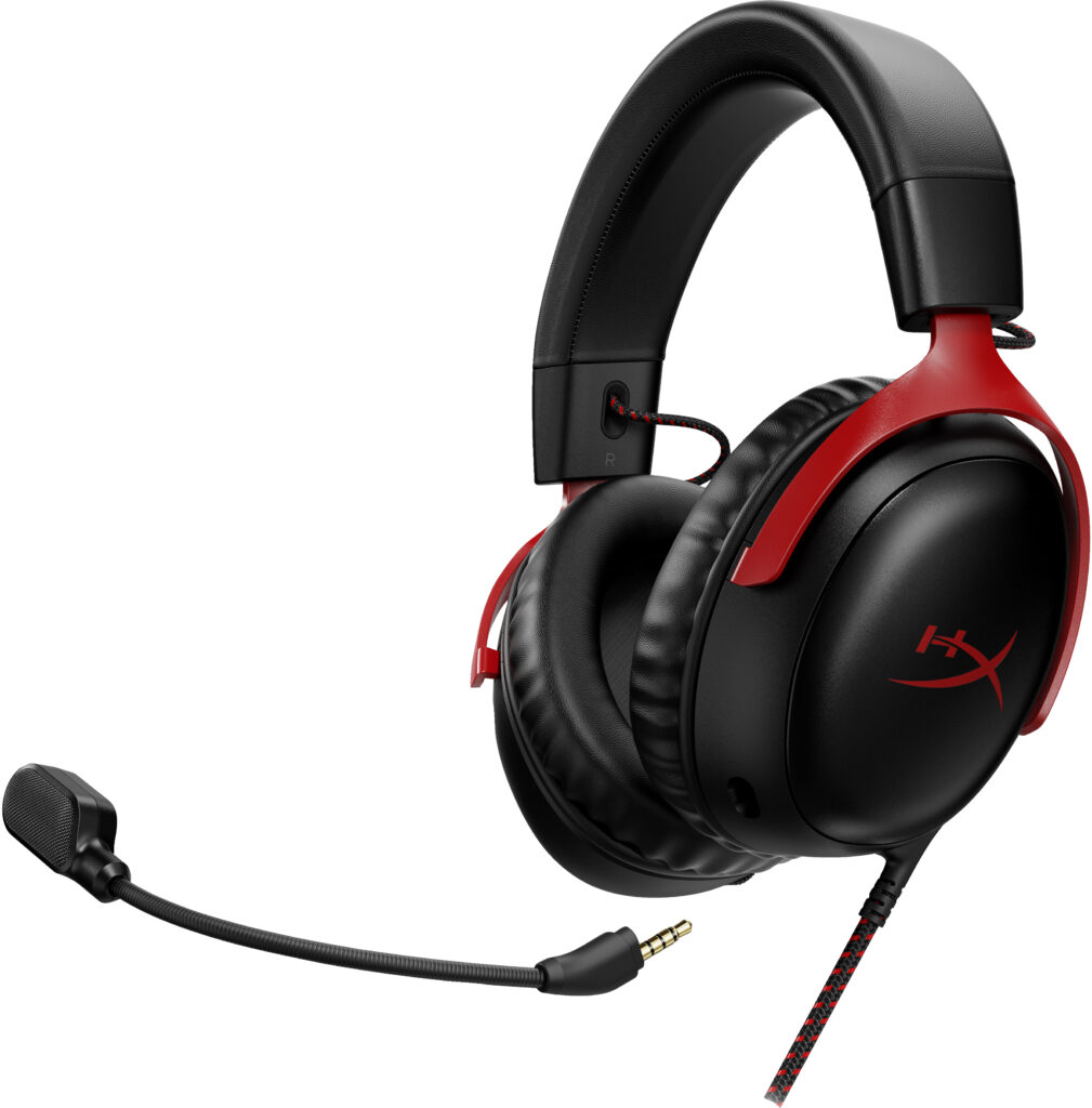 Headset HyperX Cloud III Preto/Vermelho