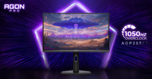 Monitor AGON 1050Hz revoluciona o mercado com fluidez extrema AGP257FT