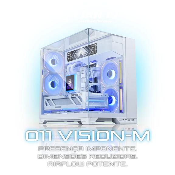 Conhece a nova Caixa Micro-ATX Lian Li O11 Vision-M e Monitor Port&aacute;til Lian Li 9.2" para O11 Vision M