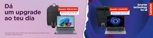 Oferta de Mochila e Rato na compra de Port&aacute;teis Gaming Lenovo selecionados