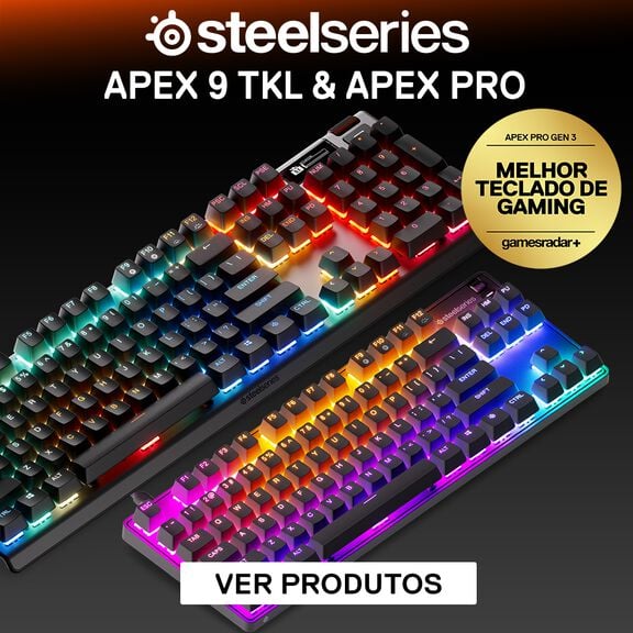 Conhece os teclados Teclado SteelSeries Apex 9 TKL e Apex Pro