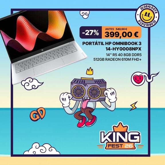 Aproveita o Port&aacute;til HP OmniBook 3 14-hy0008npx a 399&euro;