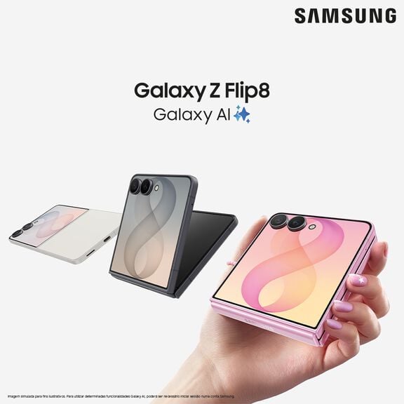 Conhece os novos telem&oacute;veis Samsung Galaxy Z Flip8