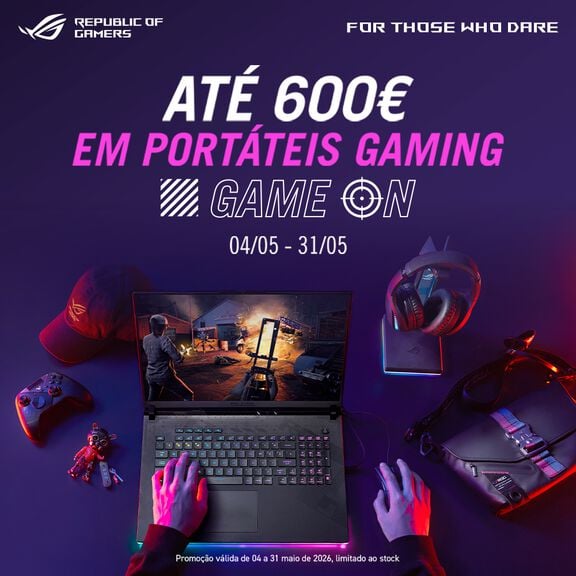 Aproveita agora at&eacute; 600&euro; de desconto em Port&aacute;teis Gaming ASUS