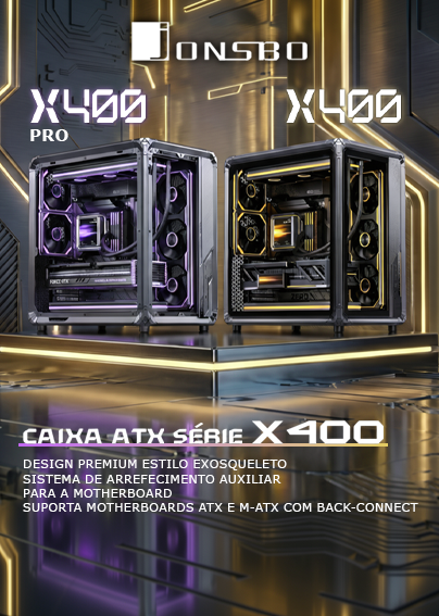 Conhece as novas caixas X400 e X400 PRO ATX da Jonsbo