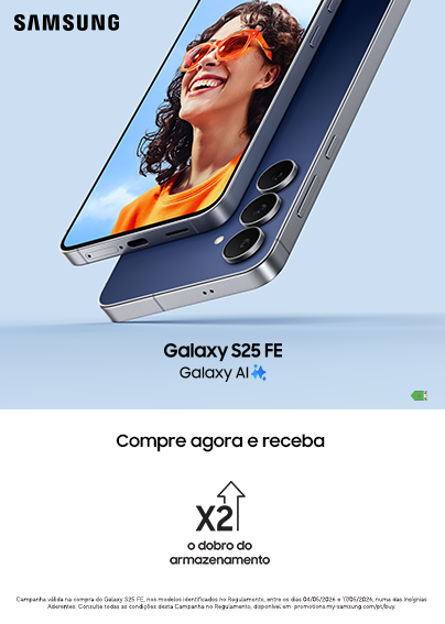 Compra agora um Samsung Galaxy S25 FE e recebe o Dobro do Armazenamento