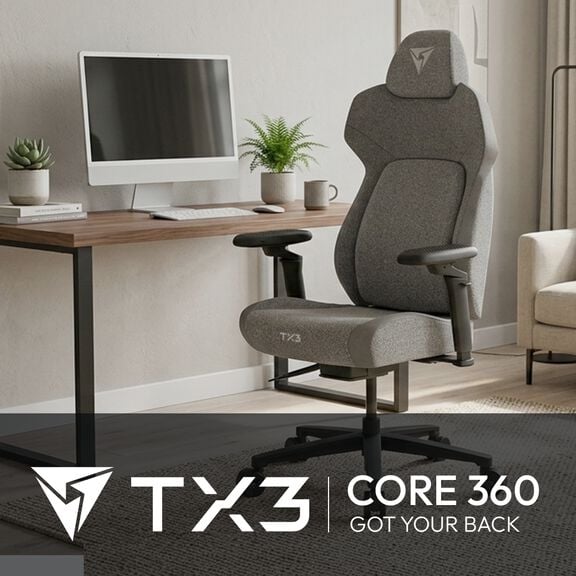 Conhece as novas Cadeiras Gaming TX3 (ThunderX3) CORE 360