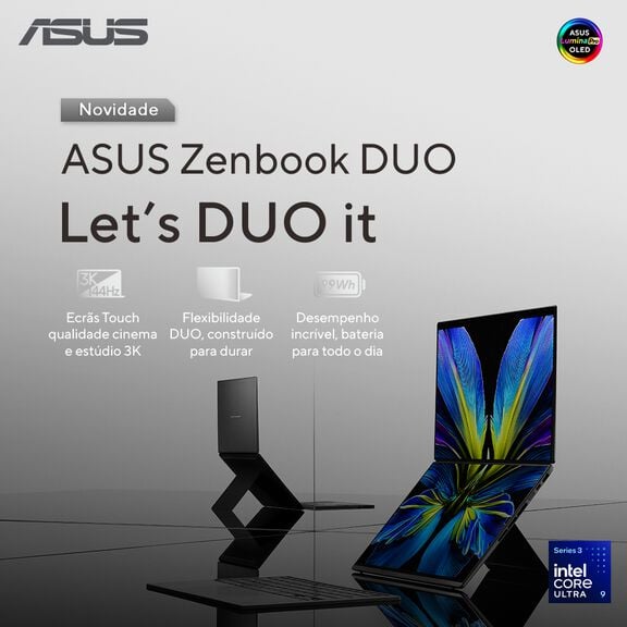 Conhece o novo Port&aacute;til ASUS ZenBook Duo UX8407AA 