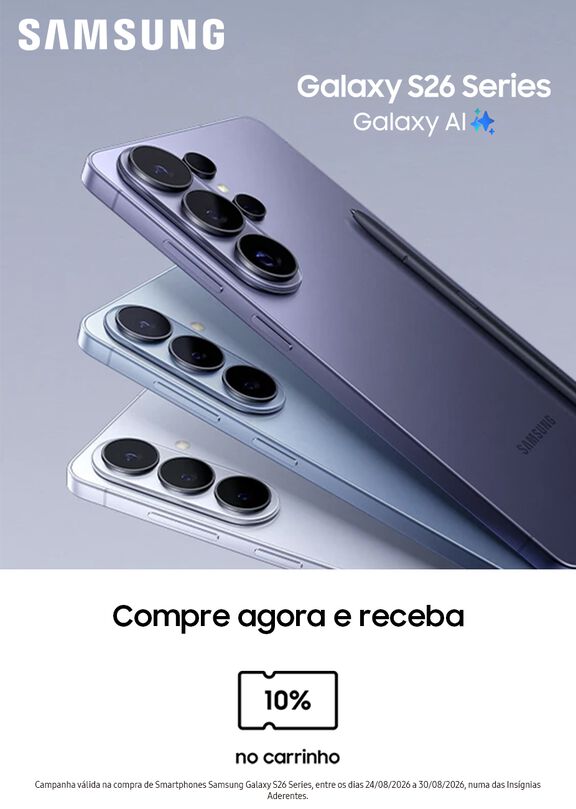 Compra um Samsung Galaxy S26 e recebe 10% de desconto no carrinho