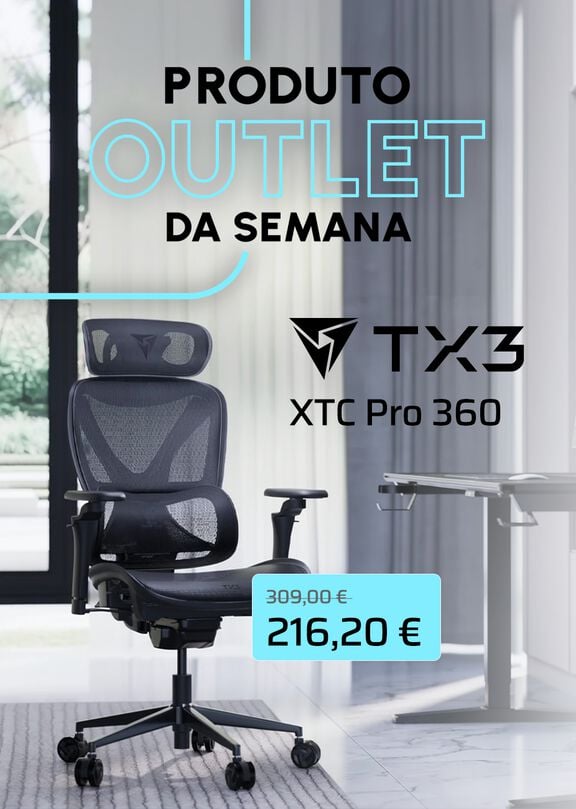 Compra agora a Cadeira Ergon&oacute;mica TX3 (ThunderX3) XTC PRO 360 - Preto