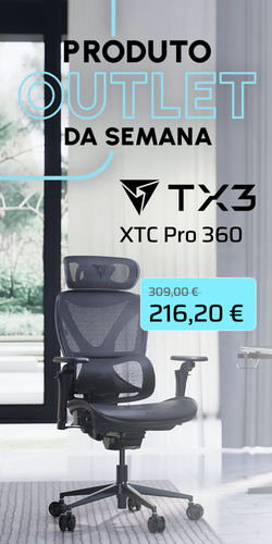 Compra agora a Cadeira Ergon&oacute;mica TX3 (ThunderX3) XTC PRO 360 - Preto