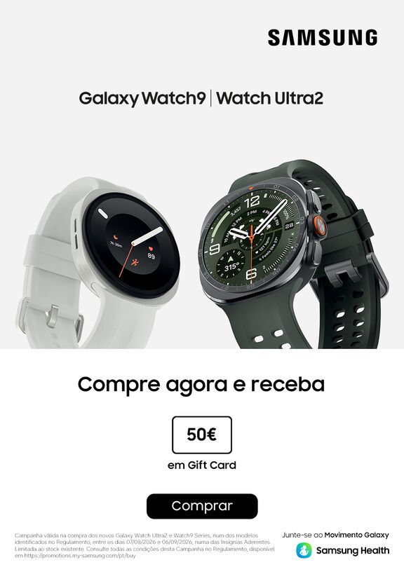 Conhece os novos Smartwatch Samsung Galaxy Watch9 e Smartwatch Samsung Galaxy Watch Ultra2