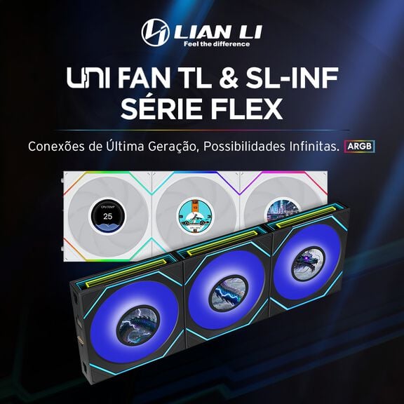 Conhece as novas ventoinhas UNI Fan TL e SL-INF da S&eacute;rie Flex da Lian Li