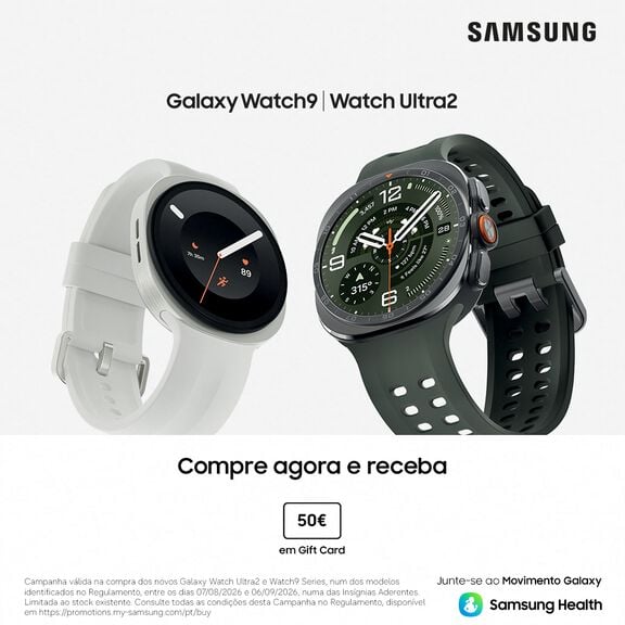 Conhece os novos Smartwatch Samsung Galaxy Watch9 e Smartwatch Samsung Galaxy Watch Ultra2