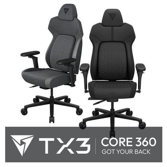 Conhece as novas Cadeiras Gaming TX3 (ThunderX3) CORE 360