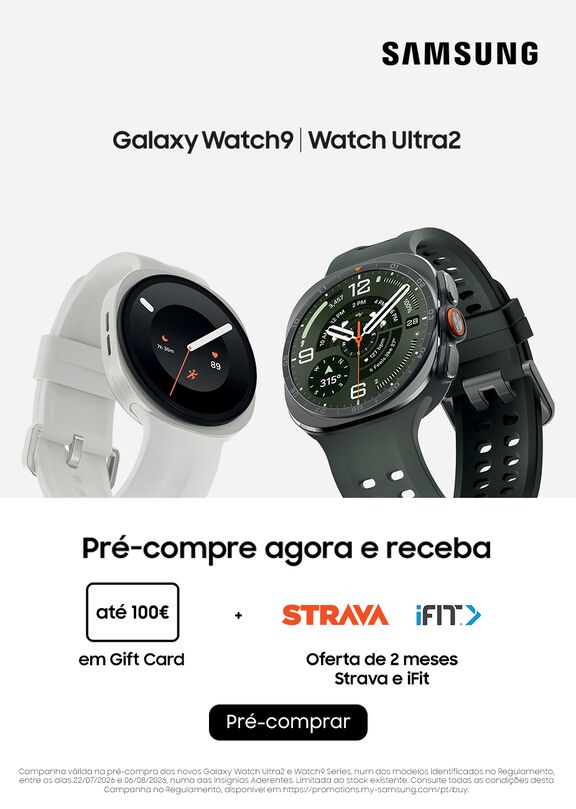 Conhece os novos Smartwatch Samsung Galaxy Watch9 e Smartwatch Samsung Galaxy Watch Ultra2