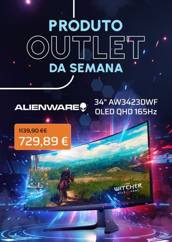Compra agora o Monitor Curvo Dell Alienware 34" AW3423DWF OLED QHD 165Hz 0.1ms FreeSync Premium Pro