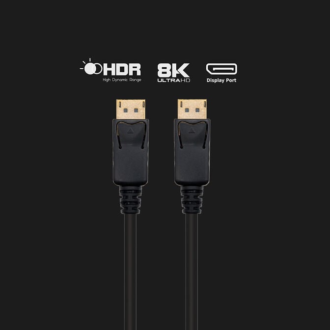 Cabo DisplayPort Ewent EC1406 M/M 8K Ultra HD 1.4 2m Preto image number 3