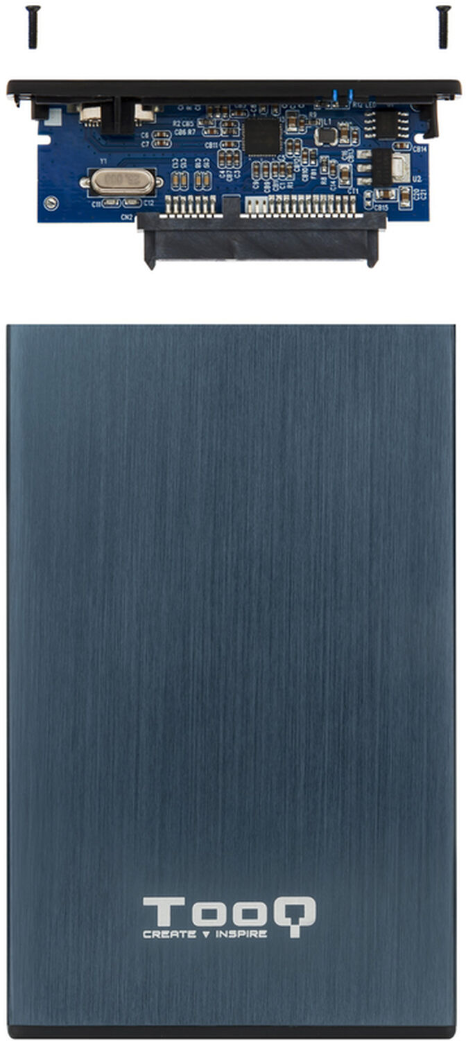 Caixa HDD Tooq 2.5" SATA (9,5mm) USB 3.0/3.1 Gen 1 Azul Pac&iacute;fico image number 3