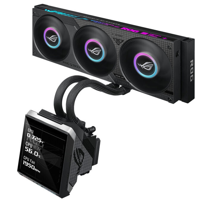 Water Cooler CPU ASUS ROG STRIX SLC IV LCD 360mm ARGB Preto image number 1