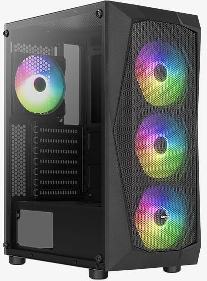 Caixa ATX Aerocool Falcon ARGB Vidro Temperado Preto image number 3