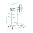 Suporte M&oacute;vel Tooq LUX c/Ajuste El&eacute;trico em Altura 55" a 100" M&aacute;x. 120Kg Preto image number null