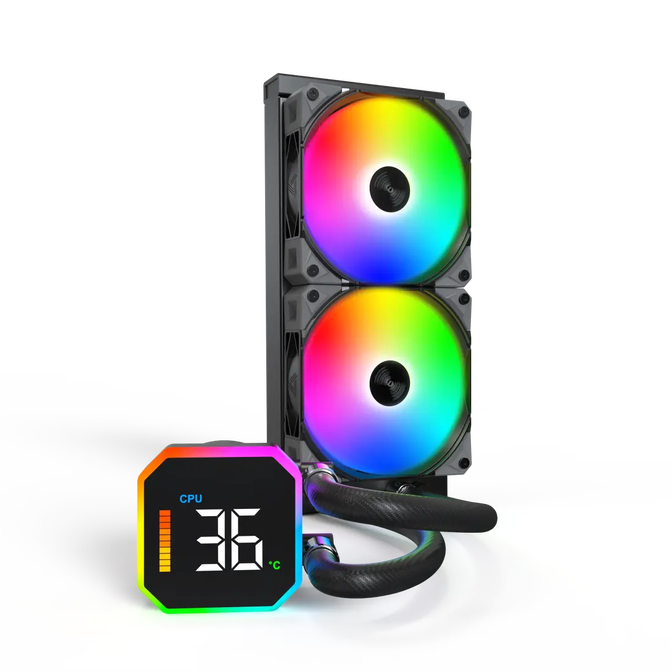 Water Cooler CPU Montech HyperFlow Digital 240mm Preto image number 0