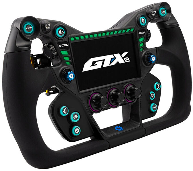 Volante Cube Controls GTX2 Grip (32cm) - Preto / Azul image number 1