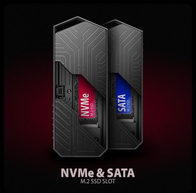 Caixa SSD AXAGON EEM2-GAM USB-C 3.2 Gen 2 10Gbps - M.2 NVMe/SATA SSD GAME 30-80mm ALU box image number 9