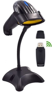 Leitor C&oacute;digo Barras Ewent EW3430 Wireless Laser 1D c/ base