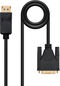 Cabo Conversor Nanocable DisplayPort/M > DVI/M 3 M Preto
