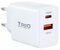 Carregador Tooq USB-C QC 3.0 (20W) + USB-A QC 3.0 (18W) Branco