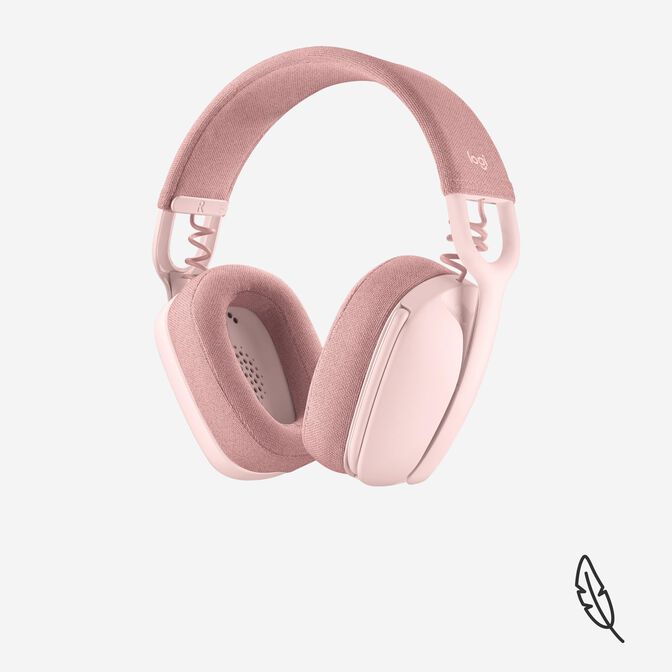 Headset Logitech ZONE Vibe 100 Bluetooth Rosa image number 5