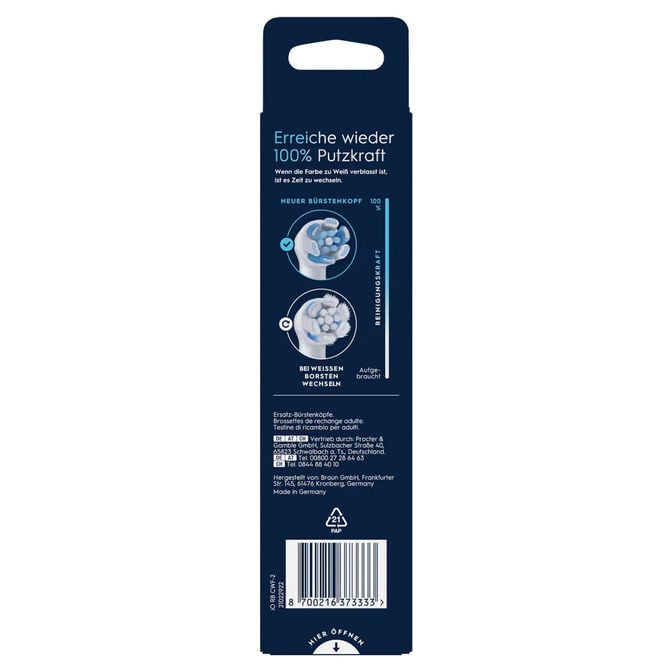 Recargas para Escova de Dentes El&eacute;trica Oral-B iO Ultimative Reinigung Pack 2 Unidades image number 2