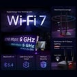 Placa de Rede PCIe TP-Link Archer TBE550E Wi-Fi 7 BE9300 Tri-Band Bluetooth image number null