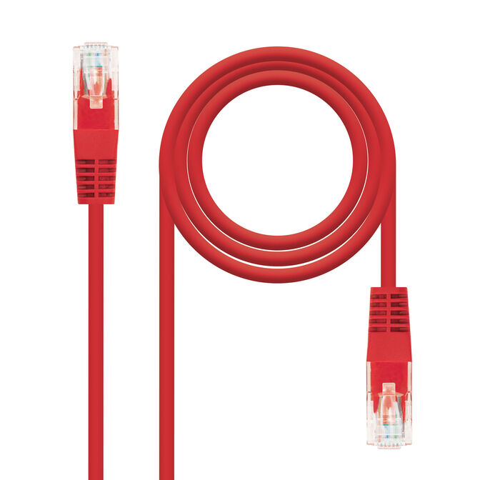 Cabo de Rede Nanocable RJ45 CAT.6 UTP AWG24 0.5 M Vermelho image number 0