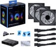 Ventoinha Lian Li UNI FAN SL120 Infinity RGB PWM Preto 120mm (Pack 3) image number null