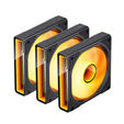 Ventoinha Jonsbo ZK-120B ARGB PWM Preto - 120mm (3PACK) image number null