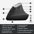 Rato Logitech MX Vertical 4000DPI Wireless Preto image number null