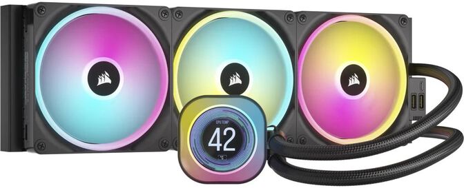 Water Cooler CPU Corsair iCUE LINK H170i LCD 420mm Preto image number 0
