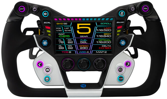 Volante Cube Controls GTX2 Grip (32cm) - Branco / Azul image number 0