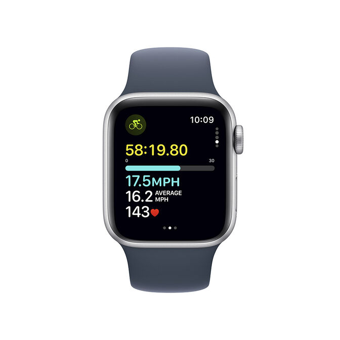 Smartwatch Apple Watch SE GPS 40mm Silver Aluminium Case com Storm Blue Sport Band (S/M) image number 2
