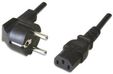 Cabo de Alimenta&ccedil;&atilde;o Ewent EC1902 Shuko Plug > IEC, Angled 90&deg;, 5m Preto image number null