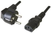 Cabo de Alimenta&ccedil;&atilde;o Ewent EC1902 Shuko Plug > IEC, Angled 90&deg;, 5m Preto