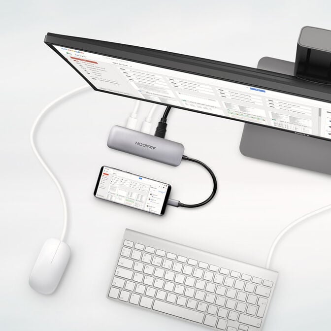 HUB USB-C AXAGON HMC-5 2x USB-A, HDMI, SD/microSD, USB 3.2 Gen, PD 100W image number 2