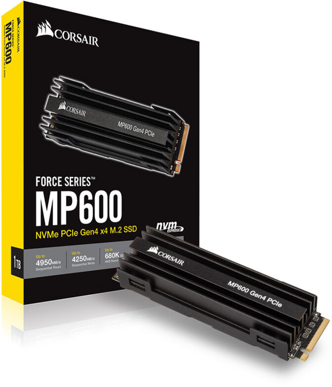 SSD Corsair Force MP600 1TB Gen4 M.2 NVMe (4950/4000MB/s) image number 0